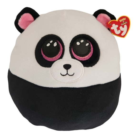 NWT - Squish-A-Boos TY Beanie Panda Bear BAMBOO 8" inch  Plush - Picture 1 of 4